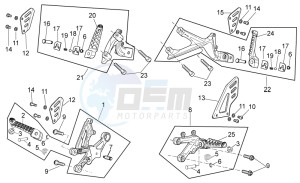 Tuono 1000 v4 R Std APRC drawing Foot rests