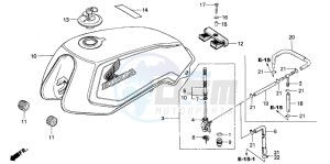 CB125T drawing FUEL TANK