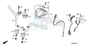 TRX250XD TRX250X Australia - (U) drawing HANDLE PIPE