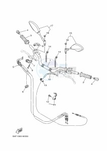 MT-07 MTN690 (BAT1) drawing STEERING HANDLE & CABLE