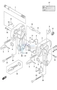 DF 9.9B drawing Clamp Bracket - w/Power Tilt