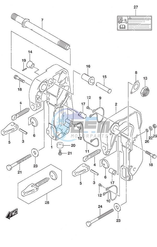 Clamp Bracket - w/Power Tilt