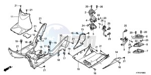 SH125C drawing FLOOR PANEL/PILLION STEP