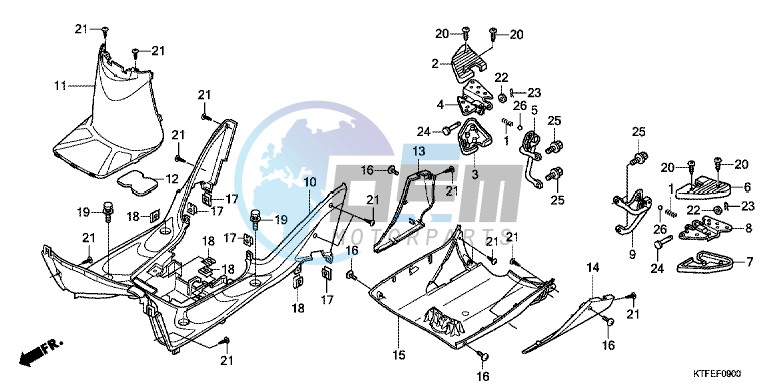 FLOOR PANEL/PILLION STEP