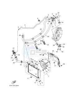 CZD300A X-MAX 300 X-MAX (B741 B749) drawing RADIATOR & HOSE