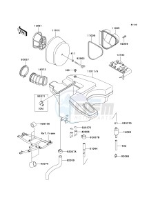 KL 650 A [KLR650] (A15-A19) [KLR650] drawing AIR CLEANER