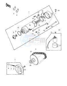 KZ 750 G [LTD II] (G1) [LTD II] drawing STARTER MOTOR_STARTER CLUTCH