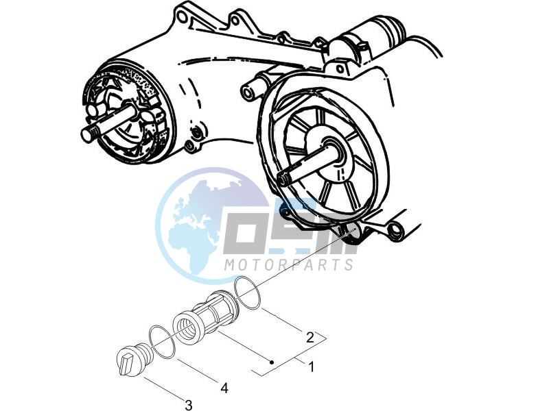 Flywheel magneto cover - Oil filter