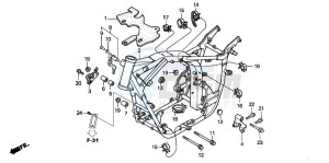 VT750DC BLACK WIDOW drawing FRAME BODY