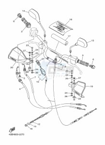 YBR125EGS YBR125G (43BM) drawing STEERING HANDLE & CABLE