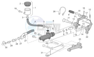 Tuono 1000 drawing Rear master cylinder