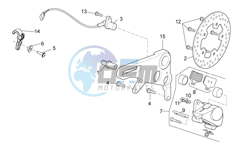 Rear brake caliper