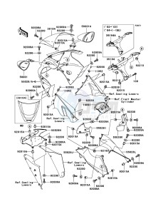 NINJA ZX-12R ZX1200-B4H FR GB GE XX (EU ME A(FRICA) drawing Cowling