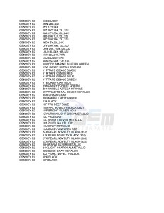 GS500E (E2) drawing * COLOR CHART *