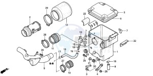 TRX350TM RANCHER drawing AIR CLEANER