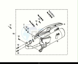 MIO 50I (FS05W2-NL) (E5) (M1) drawing EXHAUST MUFFLER