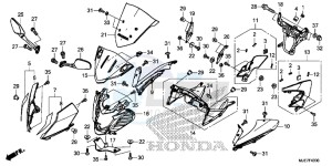 CBR650F 2ED - (2ED) drawing UPPER COWL