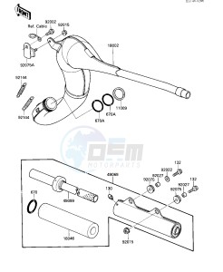 KX 125 F [KX125] (F1) [KX125] drawing MUFFLER-- S- -