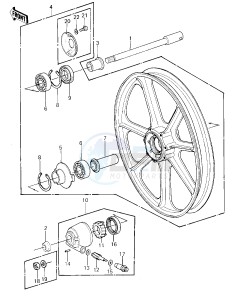 KZ 550 C [LTD] (C1-C2) [LTD] drawing FRONT WHEEL_HUB -- 80-81 C1_C2- -