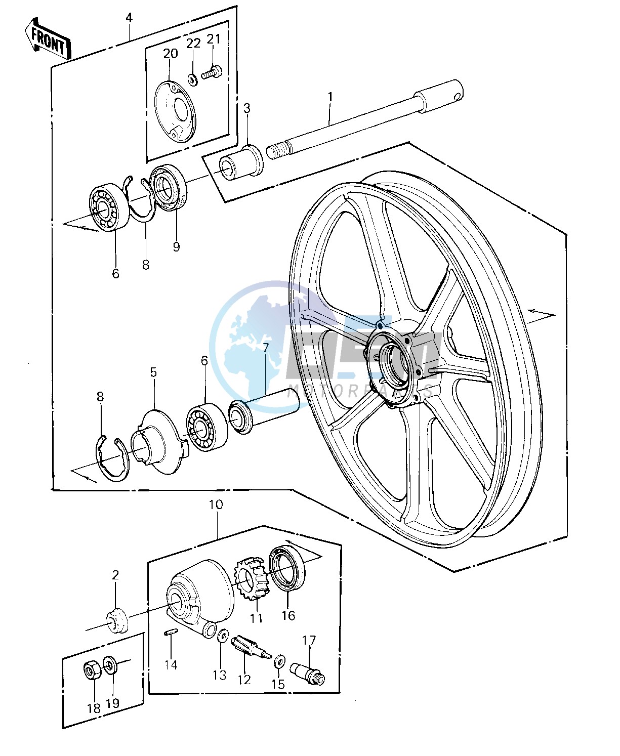 FRONT WHEEL_HUB -- 80-81 C1_C2- -