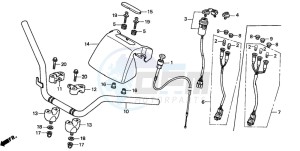 TRX250 RECON drawing HANDLE PIPE