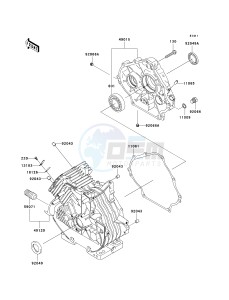 KAF400 C [MULE 610 4X4 HARDWOODS GREEN HD] (C1) C1 drawing CRANKCASE