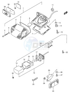 VS600GL (E2) INTRUDER drawing REAR COMBINATION LAMP (MODEL V)