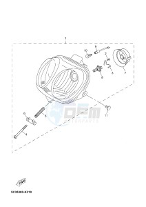 YN50FU NEO'S 4 (2ACB) drawing HEADLIGHT