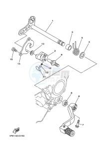 YZ250X (BF1T) drawing SHIFT SHAFT