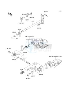 ZG 1400 A [CONCOURS 14 ABS] (8F-9F) A9F drawing GEAR CHANGE MECHANISM