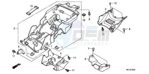 CBR1000RA9 Europe Direct - (ED / ABS MME TRI) drawing REAR FENDER (CBR1000RA)