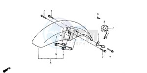 NSR125R drawing FRONT FENDER