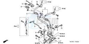 VFR8009 Europe Direct - (ED / MME) drawing FRONT BRAKE HOSE (VFR800)