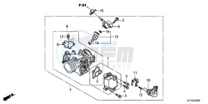 CBR125RD CBR125R E drawing THROTTLE BODY