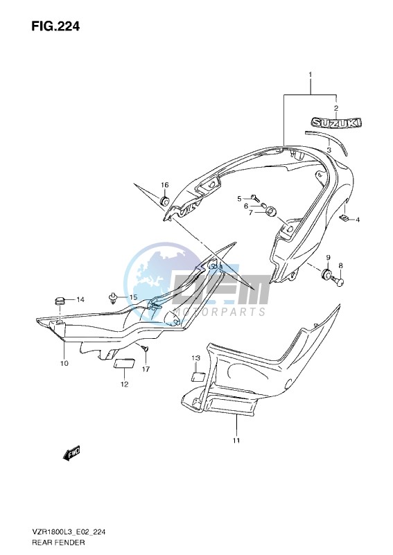 REAR FENDER Z L3