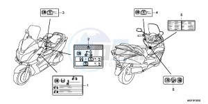 FJS600AB SilverWing ED drawing CAUTION LABEL (FJS600AB/ DB)