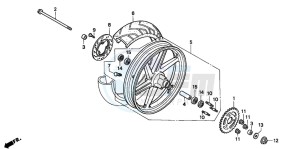 NSR50R drawing REAR WHEEL