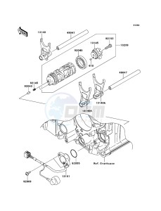 1400GTR_ABS ZG1400CEF FR GB XX (EU ME A(FRICA) drawing Gear Change Drum/Shift Fork(s)