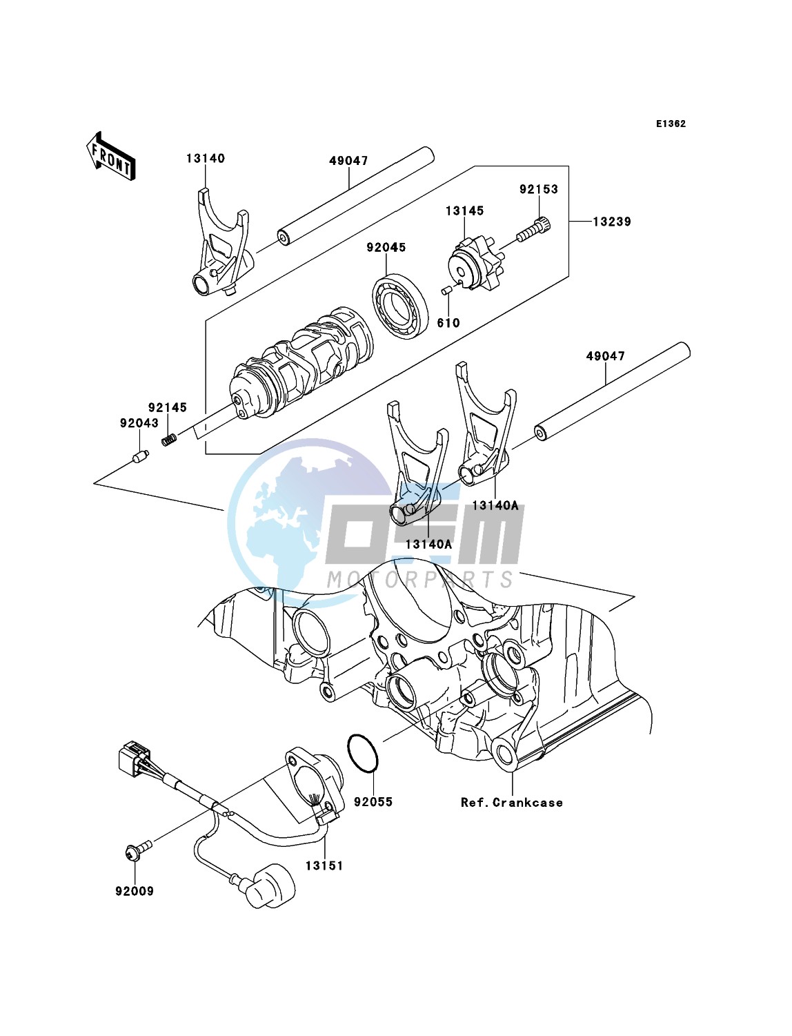 Gear Change Drum/Shift Fork(s)