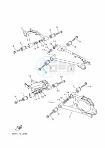 YFM700FWB YFM70KDXK (B6K3) drawing REAR ARM