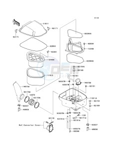 KVF 650 D ([BRUTE FORCE 650 4X4] (D6F-D9F) D6F drawing AIR CLEANER