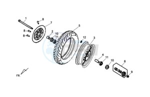 CELLO ALLO 125 drawing FRONT WHEEL / BRAKE DISC