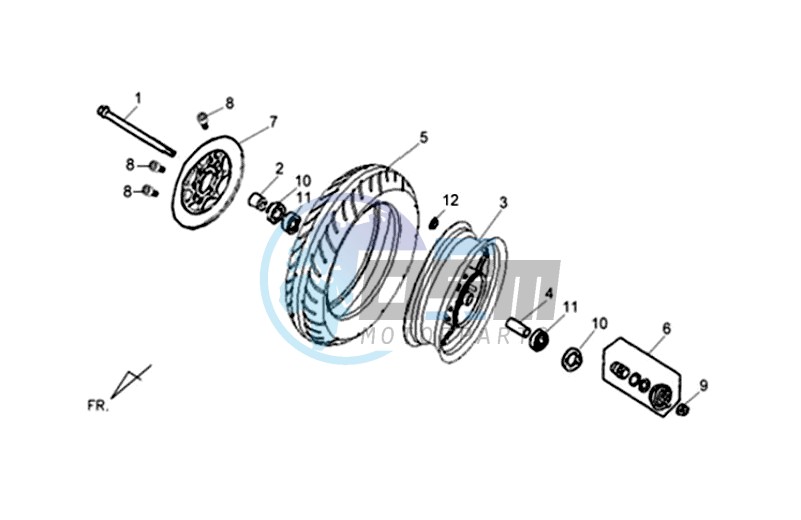 FRONT WHEEL / BRAKE DISC