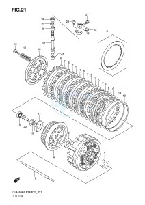 LT-R450 (E28-E33) drawing CLUTCH (MODEL K6 K7)