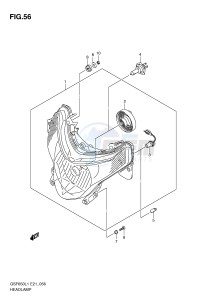 GSF650 (E21) Bandit drawing HEADLAMP (GSF650SAL1 E21)