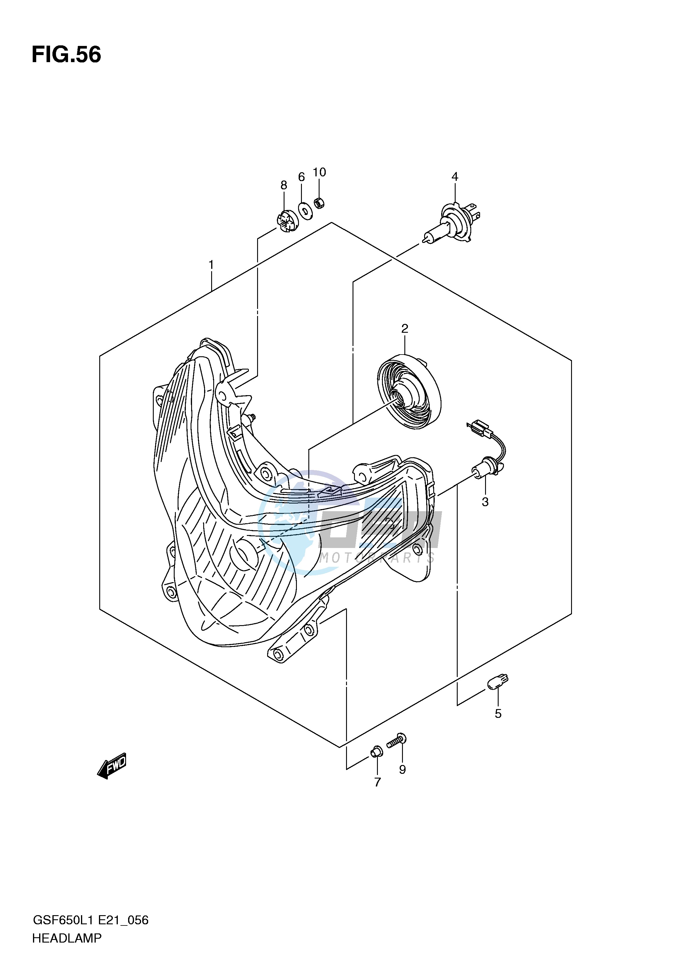 HEADLAMP (GSF650SAL1 E21)