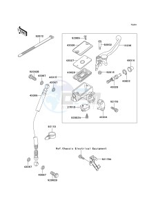 EX 500 D [NINJA 500R] (D10-D12) [NINJA 500R] drawing FRONT MASTER CYLINDER