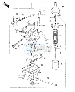 KDX 80 A [KDX80] (A1-A2) [KDX80] drawing CARBURETOR 1_2