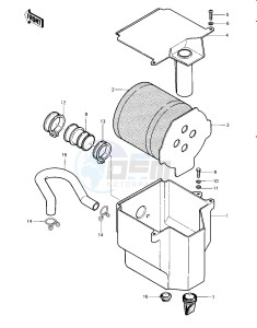 KLT 200 C [KLT200] (C1) | DIFFIRENTIAL AXLE [KLT200] drawing AIR CLEANER -- 83 KLT200-C1- -