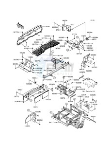 MULE PRO-DXT KAF1000BGF EU drawing Frame Fittings(Rear)